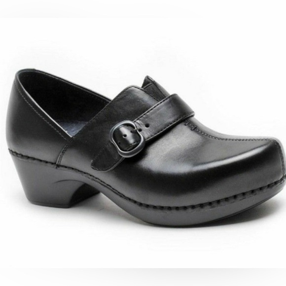Danskin Shoes - Danskin Black Leather Mules